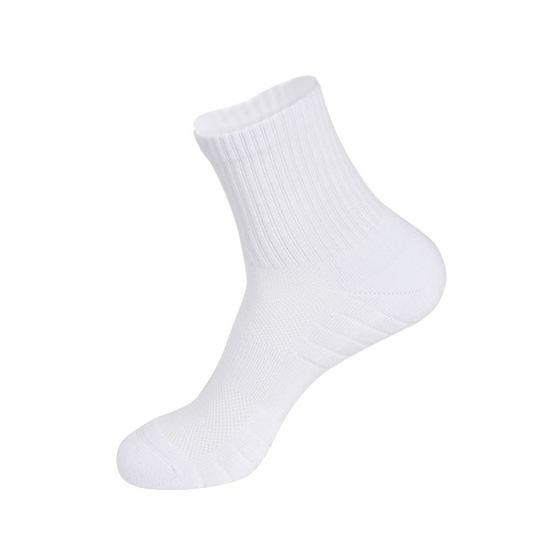Men's Cushioned Crew Socks — white