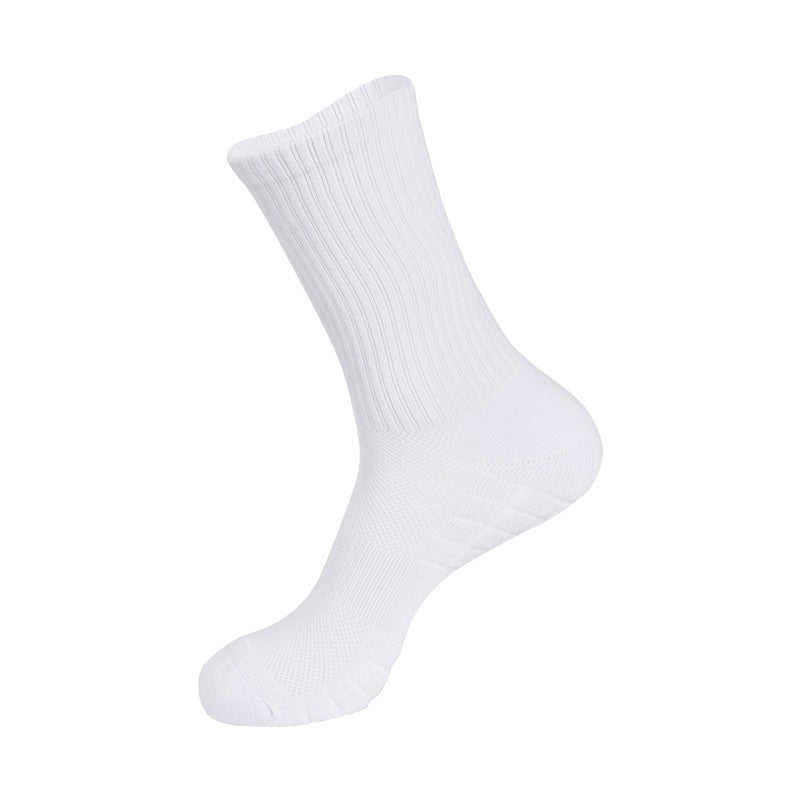 Men's Cushioned Tall Crew Socks — white