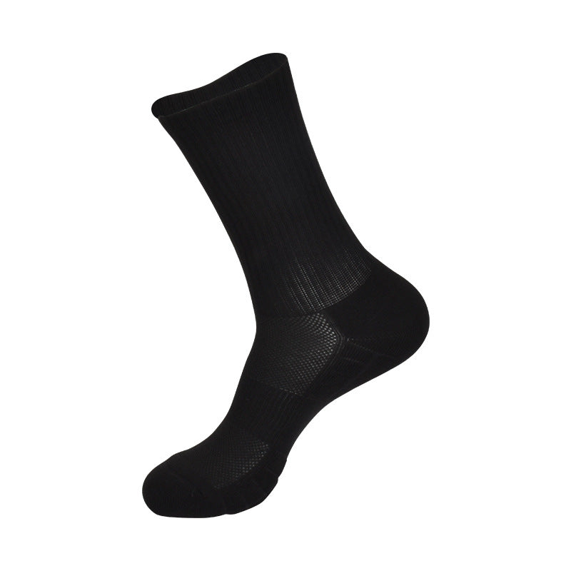 Men's Cushioned Tall Crew Socks — black